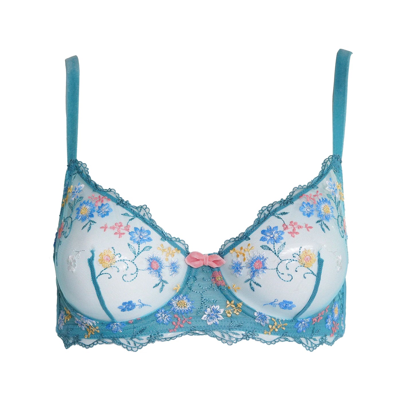 Poesie Underwire Bra In Floral Sky Blue - Huit