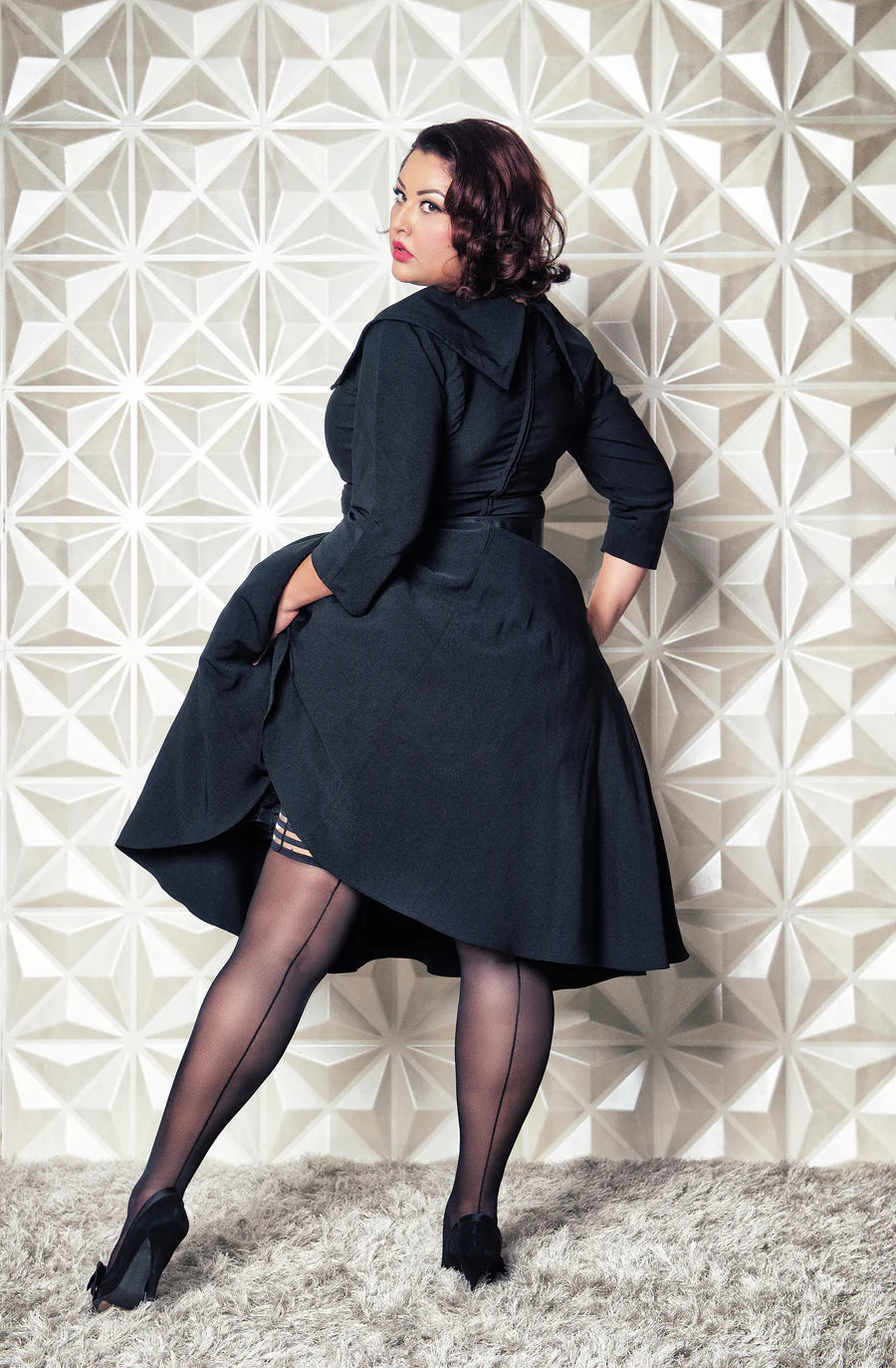 Lois Back Seam Sheer Thigh High - Kix'ies
