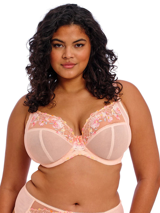 Himari Underwired Plunge Bra In Peach Whisper - Elomi