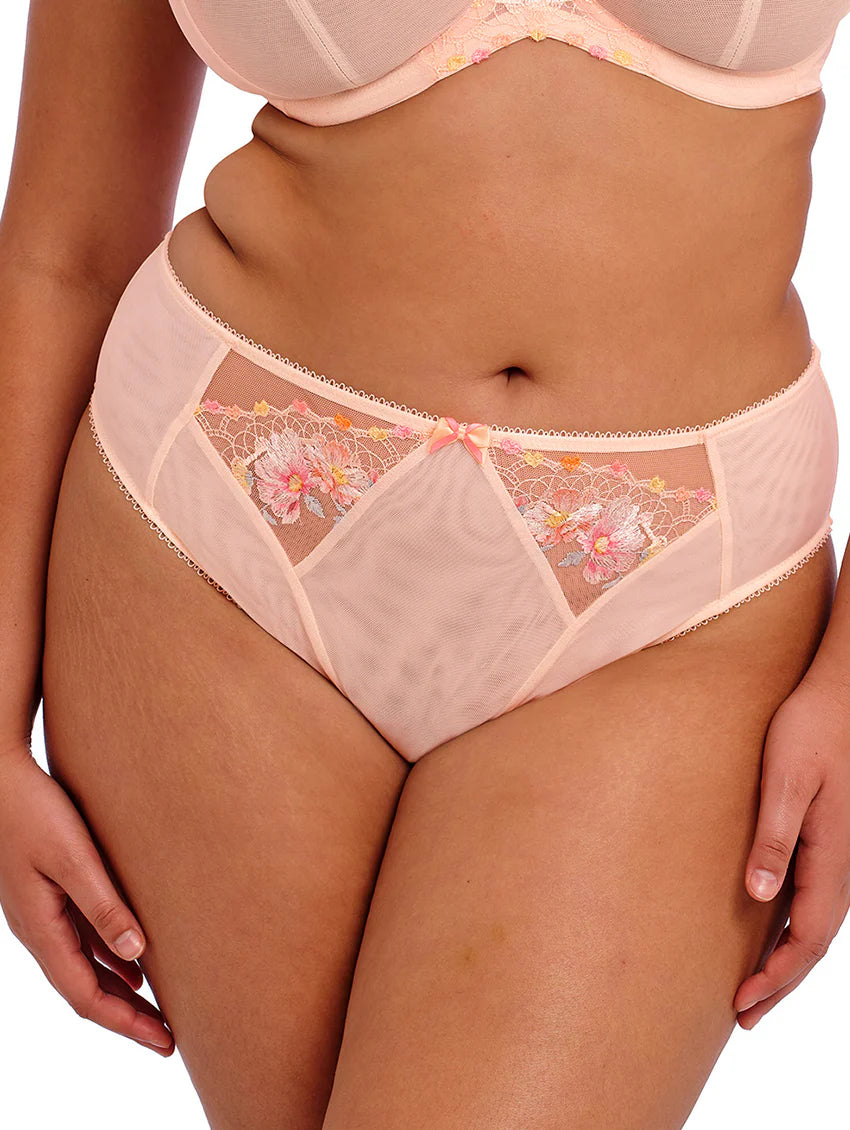 Himari High Leg Brief In Peach Whisper - Elomi