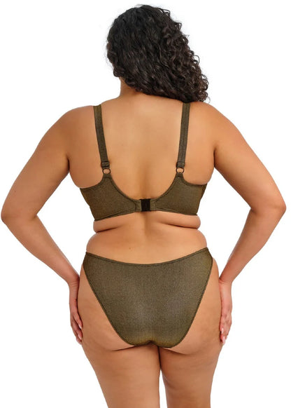 Sunset Shimmer High Leg Bikini Brief in Gold Rush - Elomi
