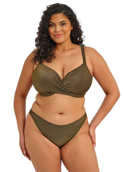 Sunset Shimmer High Leg Bikini Brief in Gold Rush - Elomi