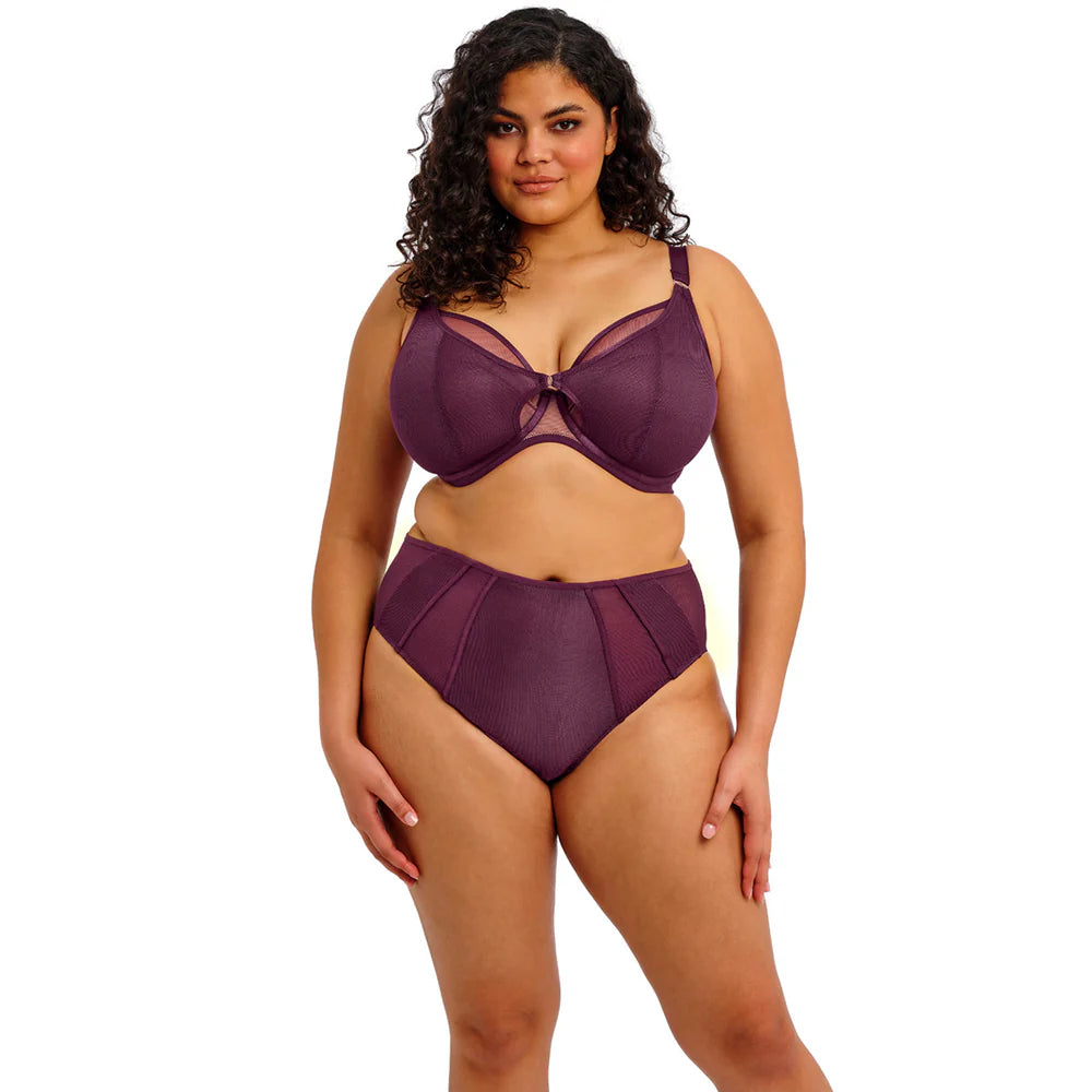 Kintai Underwired Plunge Bra In Blackberry - Elomi