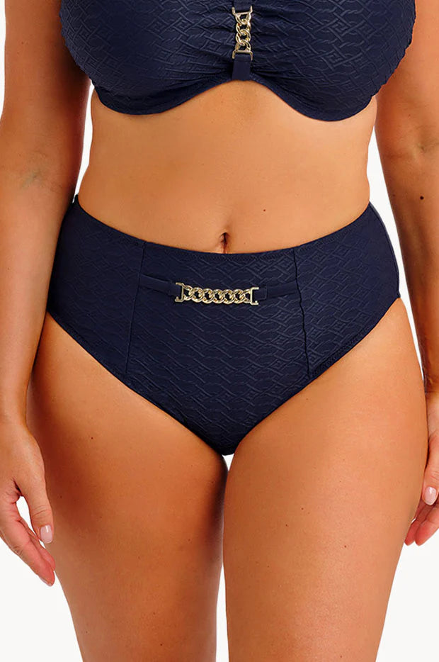 Azores High Waist Bikini Brief in Midnight - Fantasie