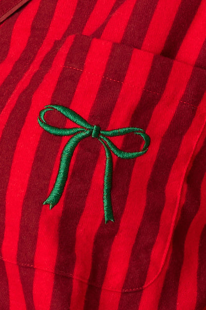 Flannels Icon Set in Lipstick Stripe - PJ Salvage