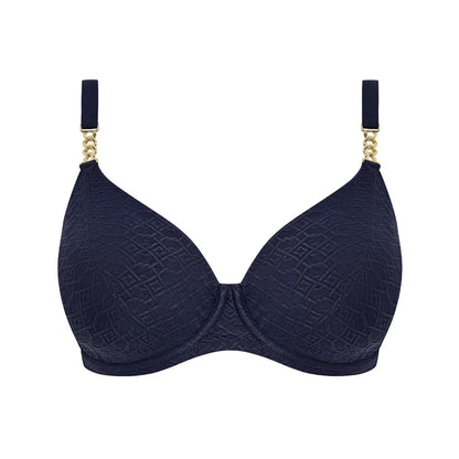 Azores UW Plunge Bikini Top In Midnight - Fantasie