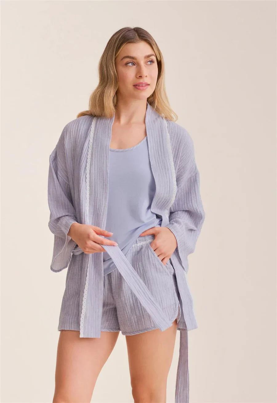 Coastal 3PCS Travel PJ Set - Fleurt