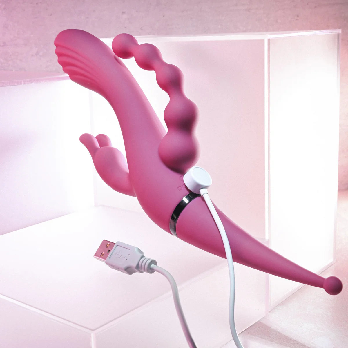 Silicone Rechargeable Four by Four Burgundy - Gender X