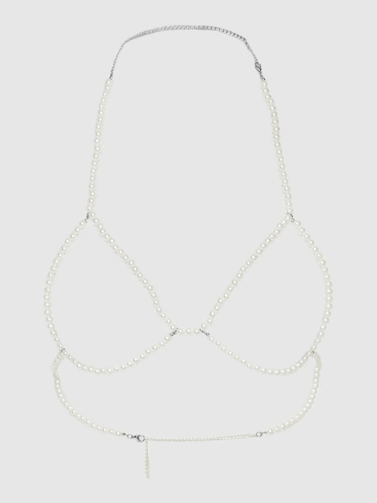 Pearl Triangle Bra In White - House of Desire