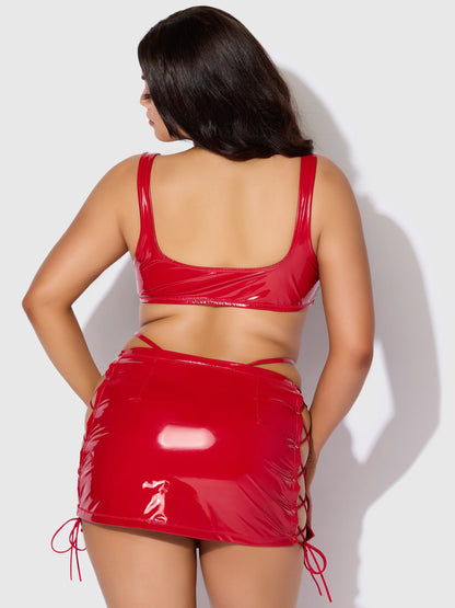 Trinity Patent Lingerie Set - House of Desire