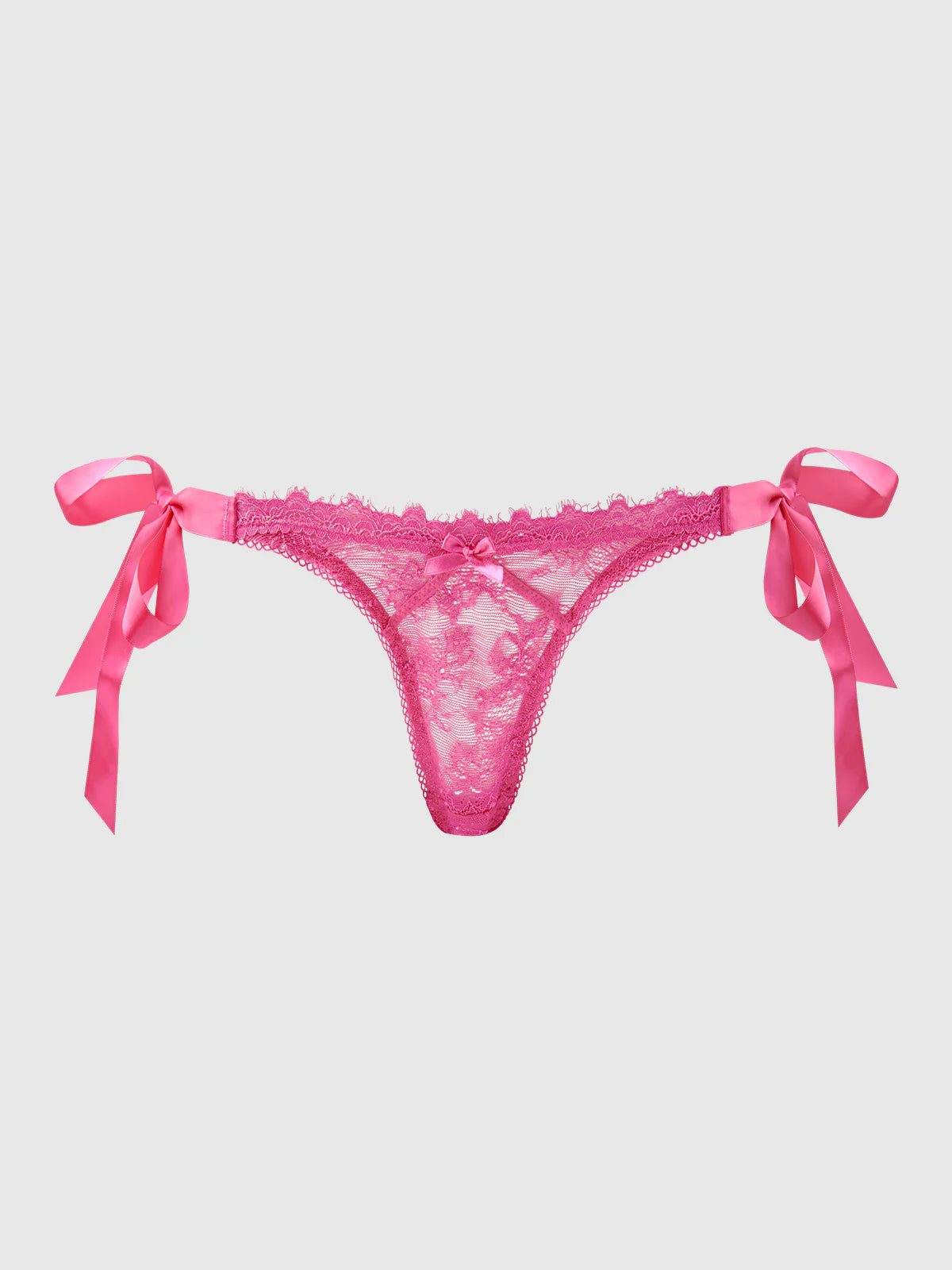 Victoria Lace Drop Off Tie Side Bikini In Pink Dragon - House of Desire