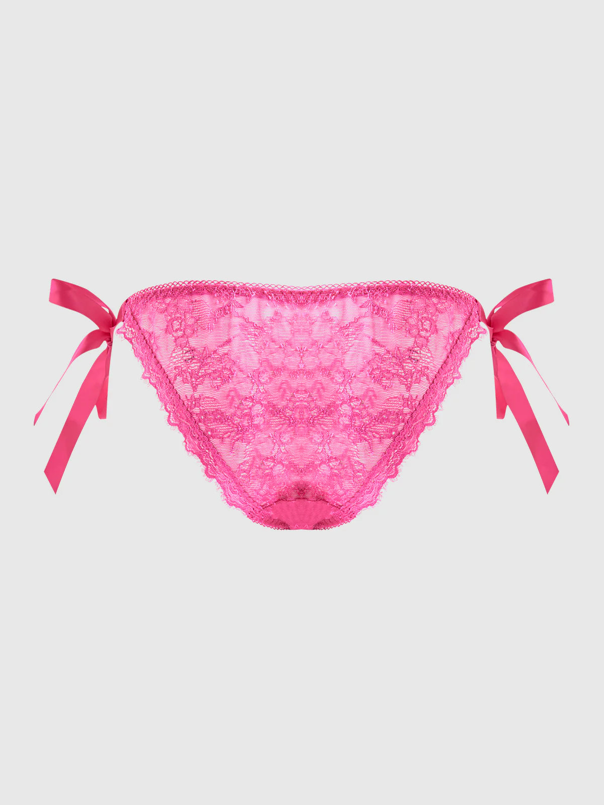 Victoria Lace Drop Off Tie Side Bikini In Pink Dragon - House of Desire