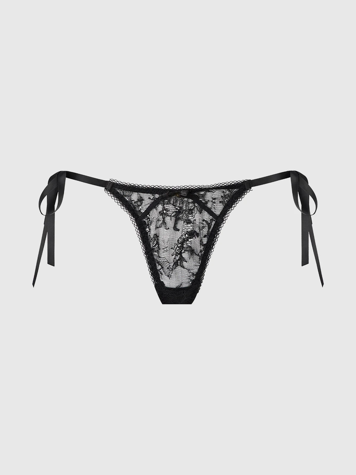 Victoria Lace Drop Off Tie Side G-String In Black - House of Desire