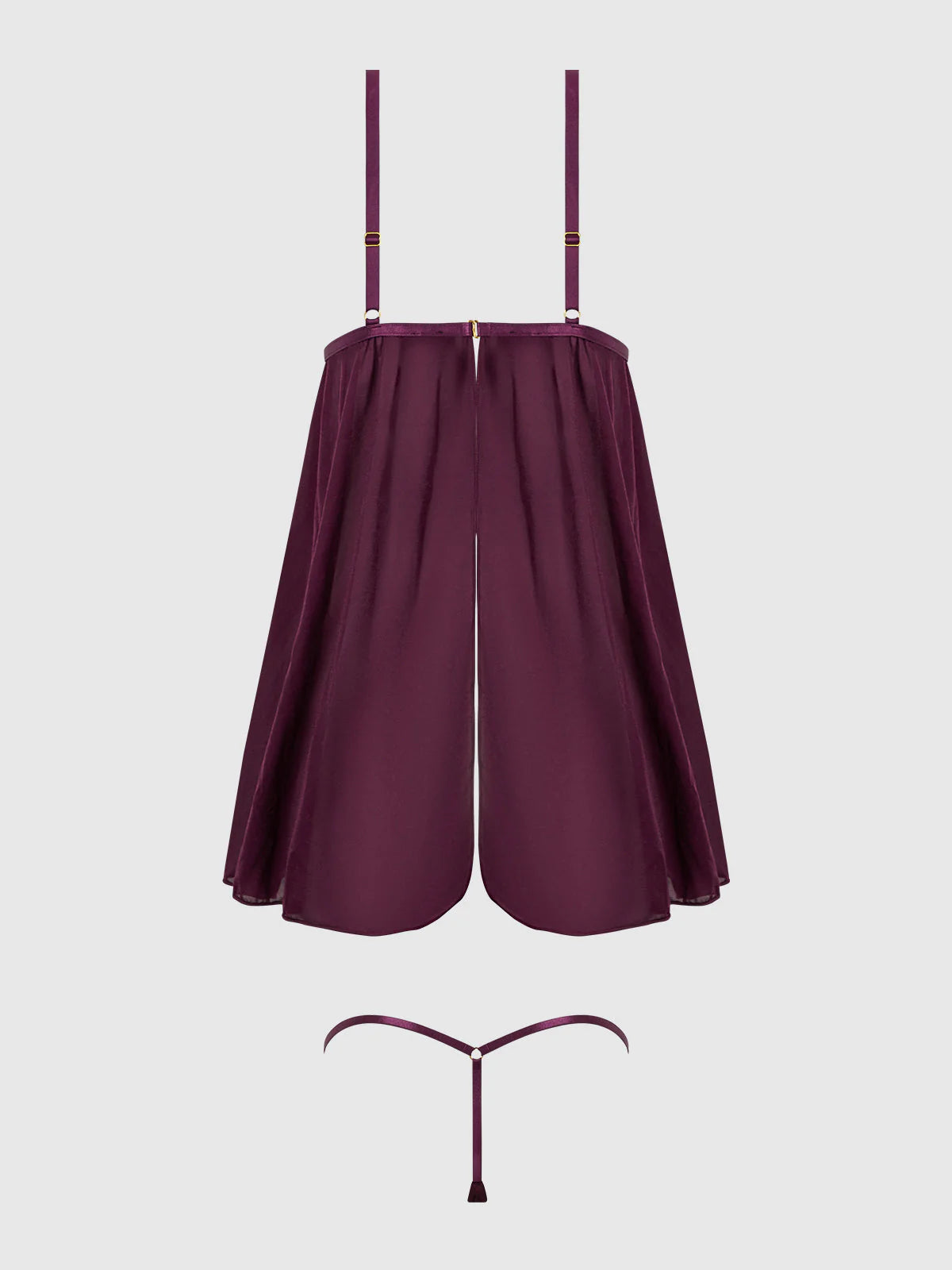 Yasmine Shine Mesh Open Cup Babydoll - House of Desire