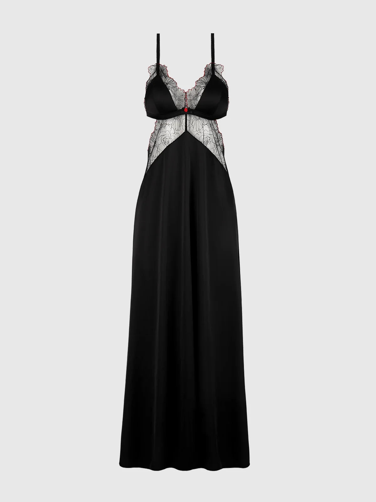 Ilena Embroidered Tulle & Pearl Triangle Top Long Gown  - House of Desire