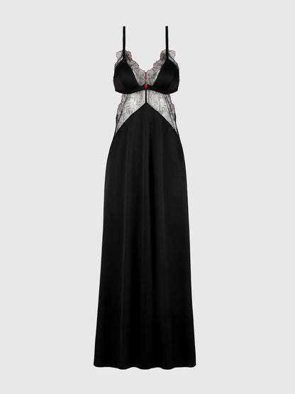 Ilena Embroidered Tulle & Pearl Triangle Top Long Gown  - House of Desire