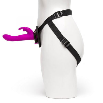 Vibrating Strap On Harness Set In Purple - Happy Rabbit