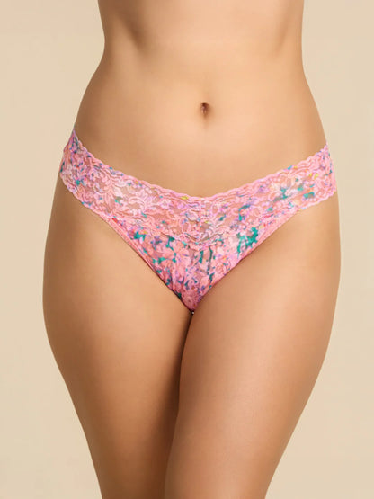 Original Rise Signature Lace Thong in Blushing Blooms - Hanky Panky