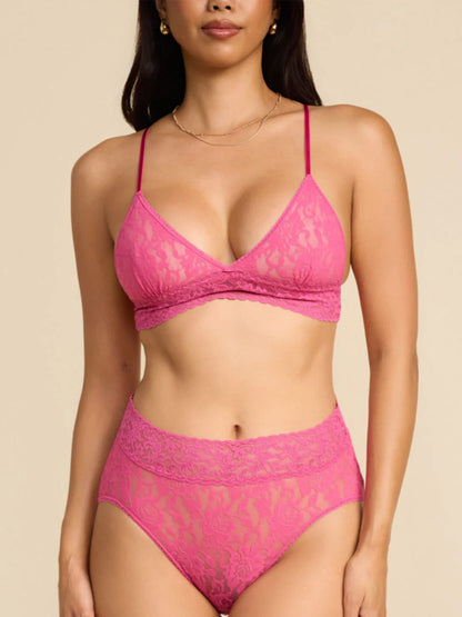 Padded Triangle Bralette In Dragon Fruit Pink - Hanky Panky
