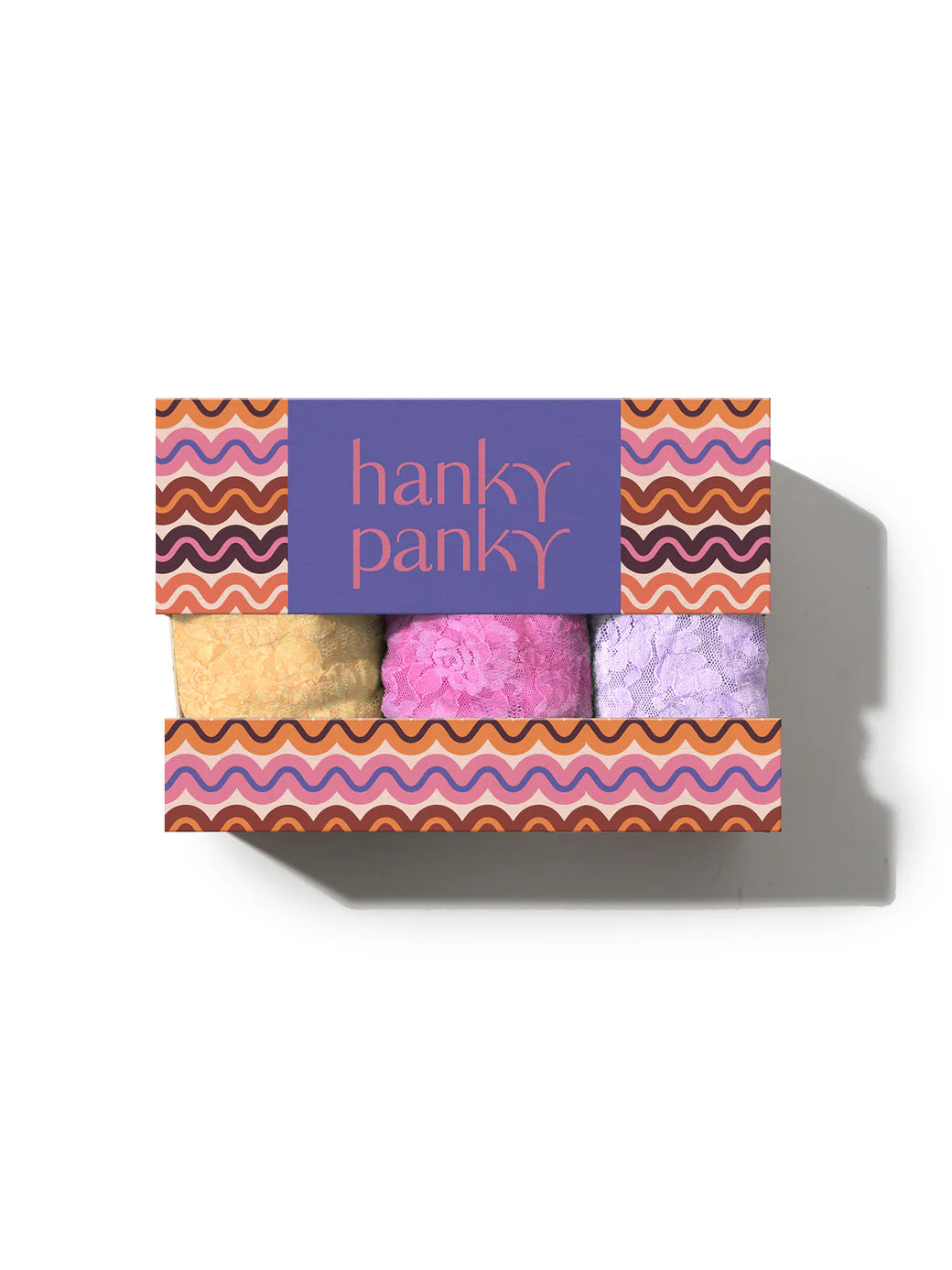 3 Original Rise Thongs In Apricot Crush Orange, Drifting Horizon Pink & Cool Lavender - Hanky Panky