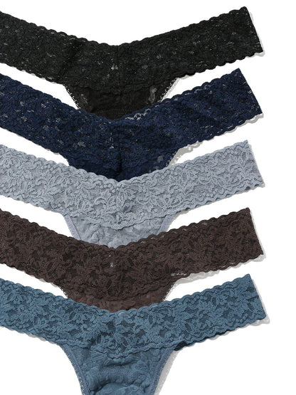5 Original Rise Thongs In Basic Colors - Hanky Panky