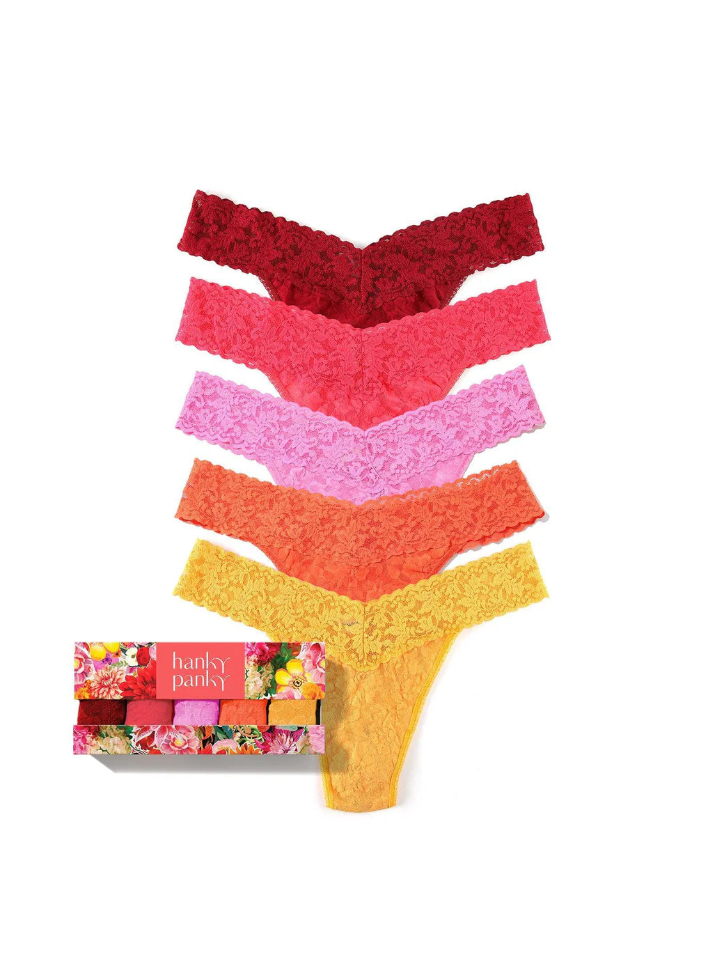 5 Original Rise Thongs In Floramania - Hanky Panky