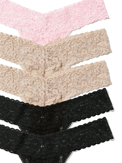 5 Original Rise Thongs In Basic Colors - Hanky Panky