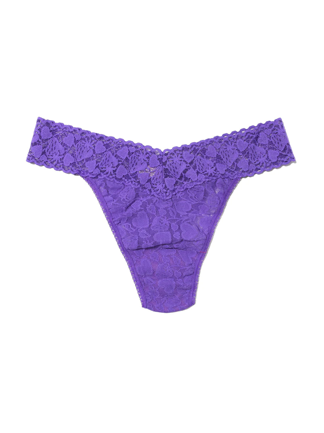 Original Rise Signature Lace Thong In Raw Amethyst - Hanky Panky