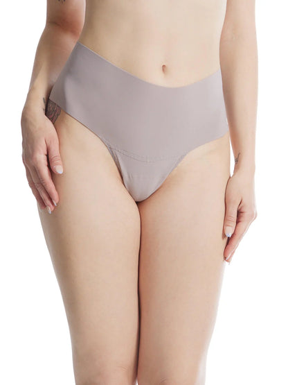 Breathe High Cut Thong In Evening Grey - Hanky Panky