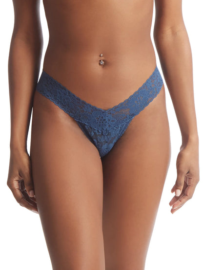 Daily Lace Low Rise Thong In Nightshade - Hanky Panky