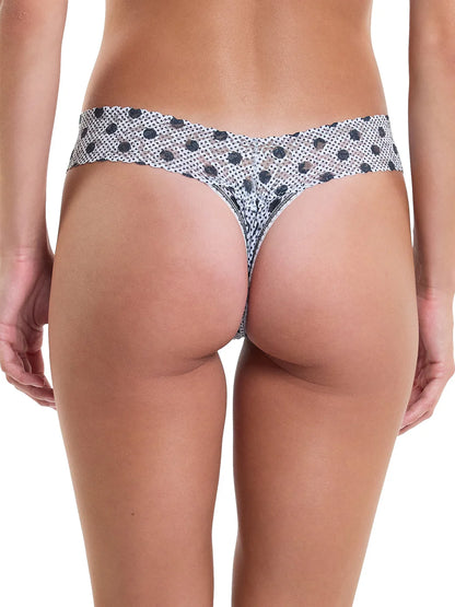 Low Rise Signature Lace Thong In Pinpoint - Hanky Panky