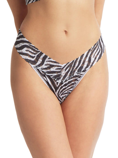 Original Rise Signature Lace Thong In A to zebra - Hanky Panky