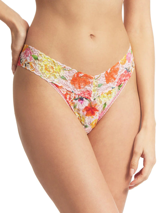 Original Rise Signature Lace Thong In Bring Me Flowers - Hanky Panky