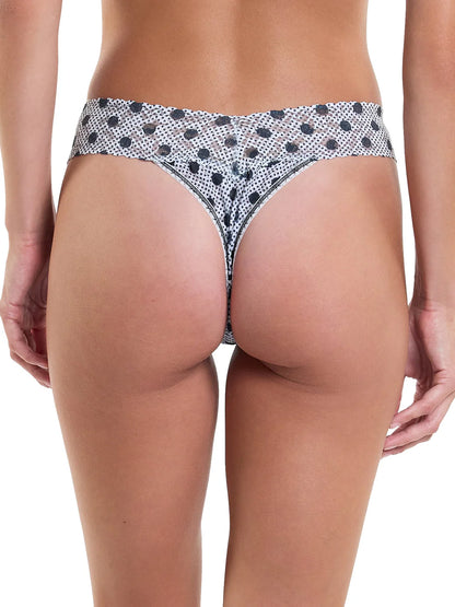 Original Rise Signature Lace Thong In Pinpoint - Hanky Panky