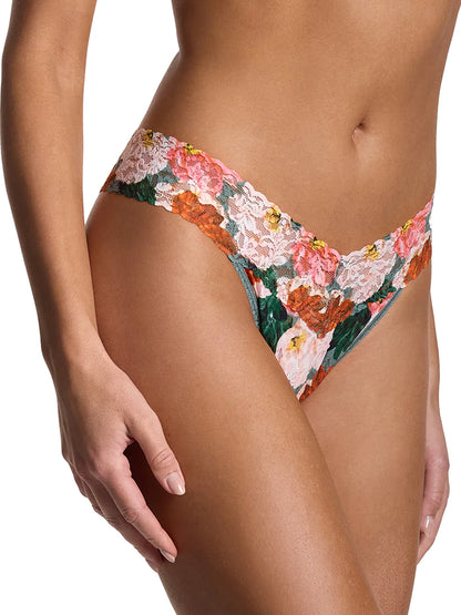 Original Rise Signature Lace Thong In Paint Me Like - Hanky Panky