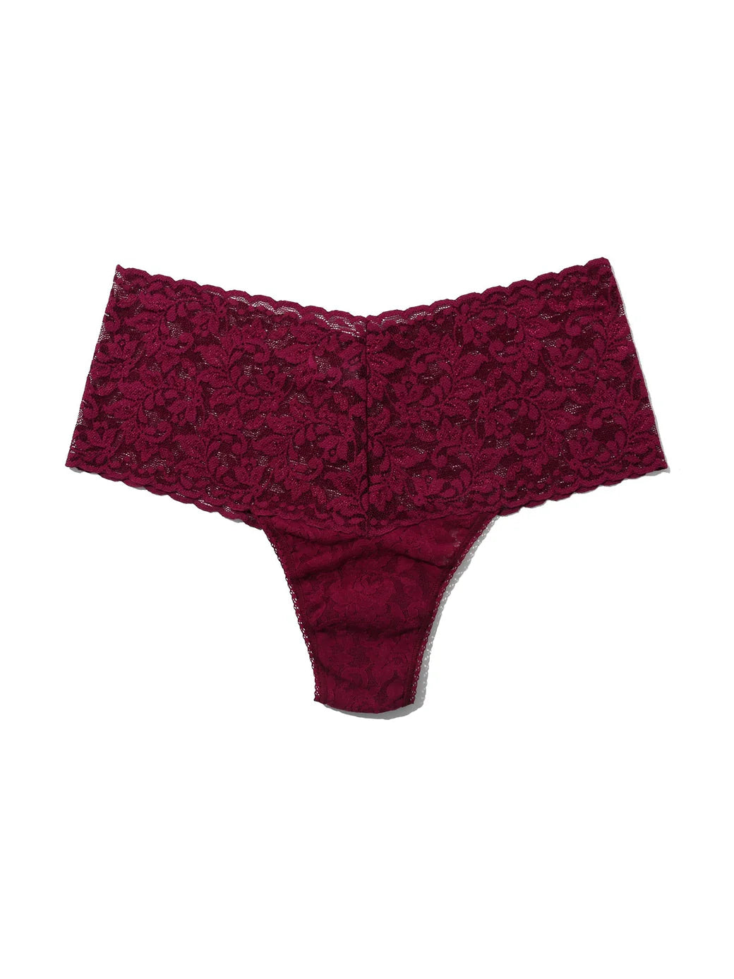 Retro Signature Lace Thong In Sugar Plum - Hanky Panky