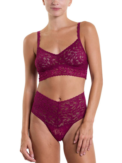 Retro Signature Lace Thong In Sugar Plum - Hanky Panky