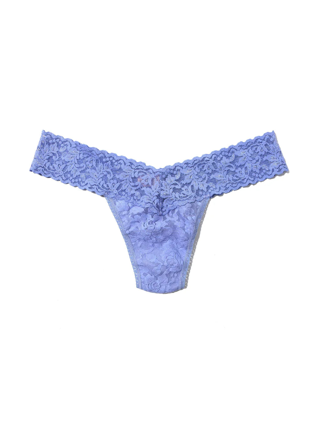 Low Rise Signature Lace Thong In Cool Water - Hanky Panky