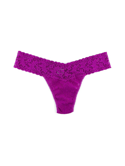 Low Rise Signature Lace Thong In Countess Pink - Hanky Panky