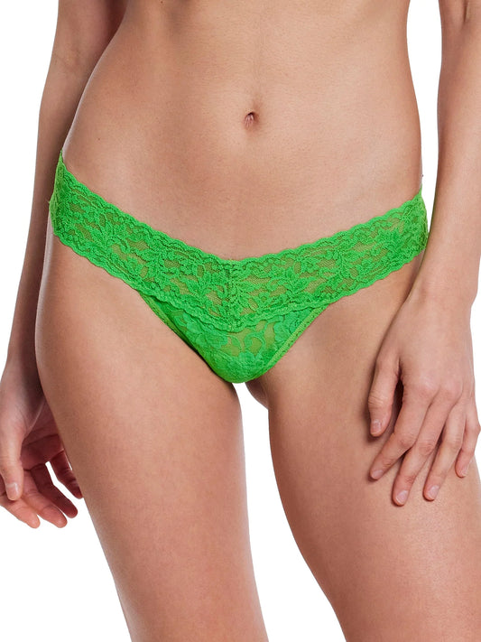 Low Rise Signature Lace Thong In Four Leaf Clover - Hanky Panky