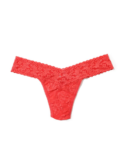 Low Rise Signature Lace Thong In Hibiscus Bloom - Hanky Panky