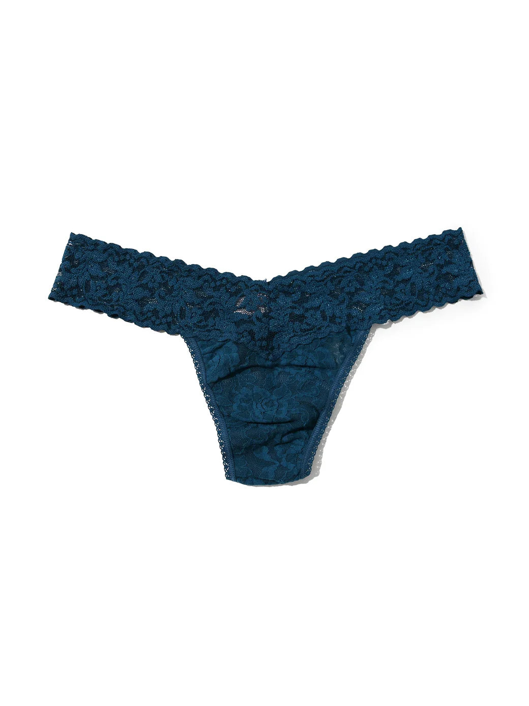 Low Rise Signature Lace Thong In Riviera - Hanky Panky