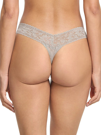 Low Rise Signature Lace Thong In Sleep In Grey - Hanky Panky