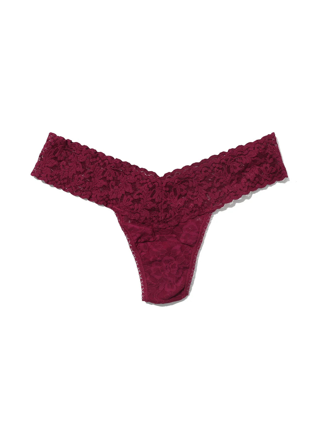 Low Rise Signature Lace Thong In Sugar Plum - Hanky Panky