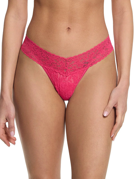 Low Rise Signature Lace Thong In Sweet Tart - Hanky Panky