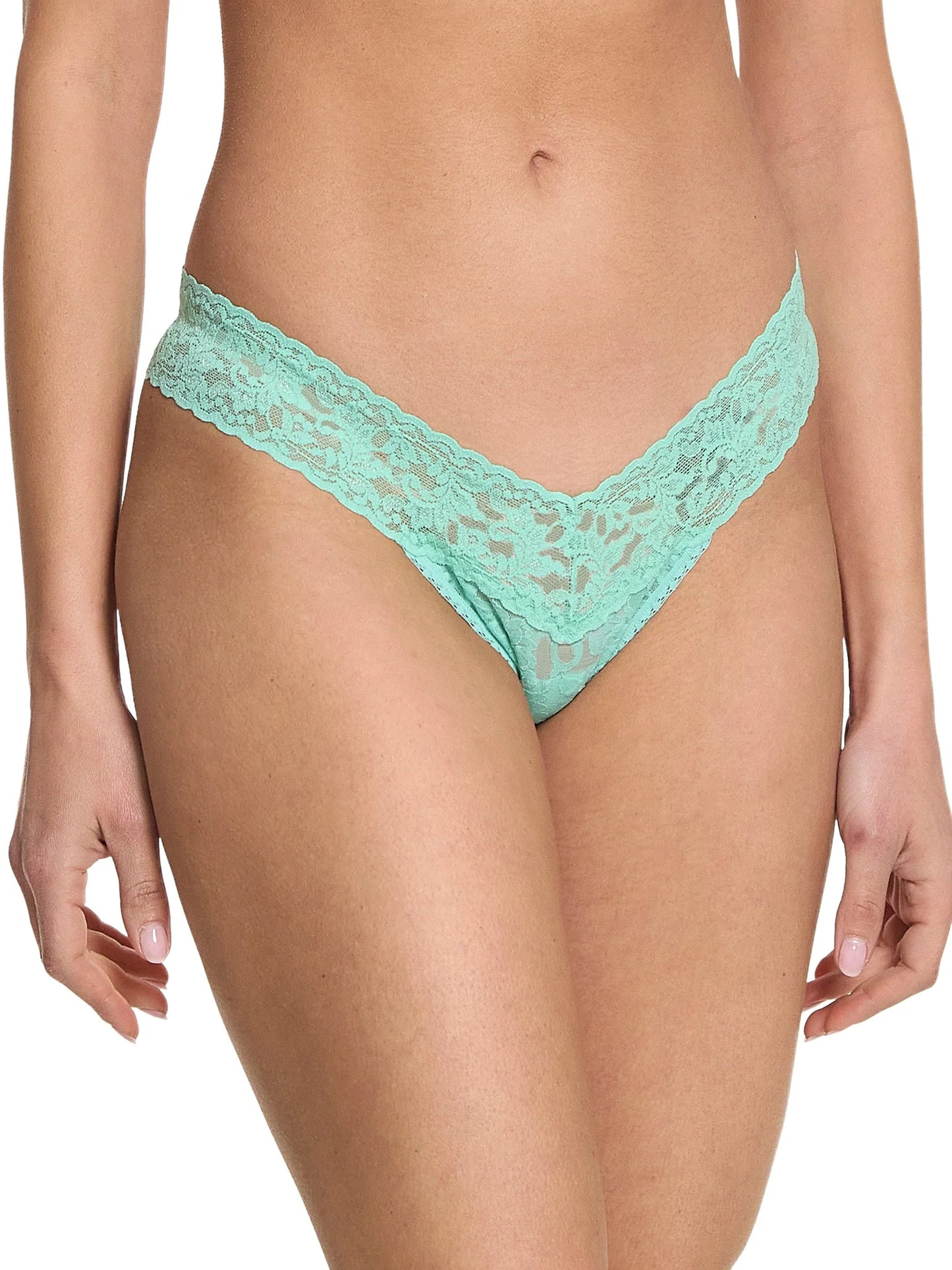 Low Rise Signature Lace Thong In Tulum - Hanky Panky