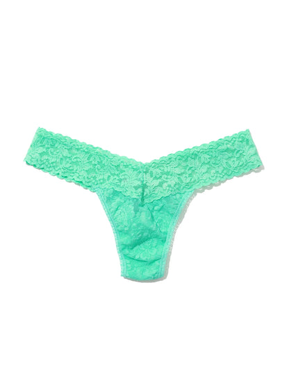 Low Rise Signature Lace Thong In Tulum - Hanky Panky