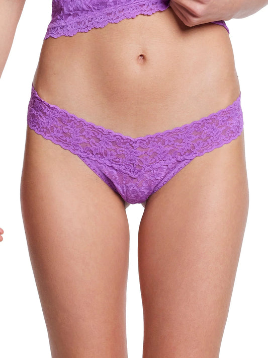 Low Rise Signature Lace Thong In Violet Haze - Hanky Panky
