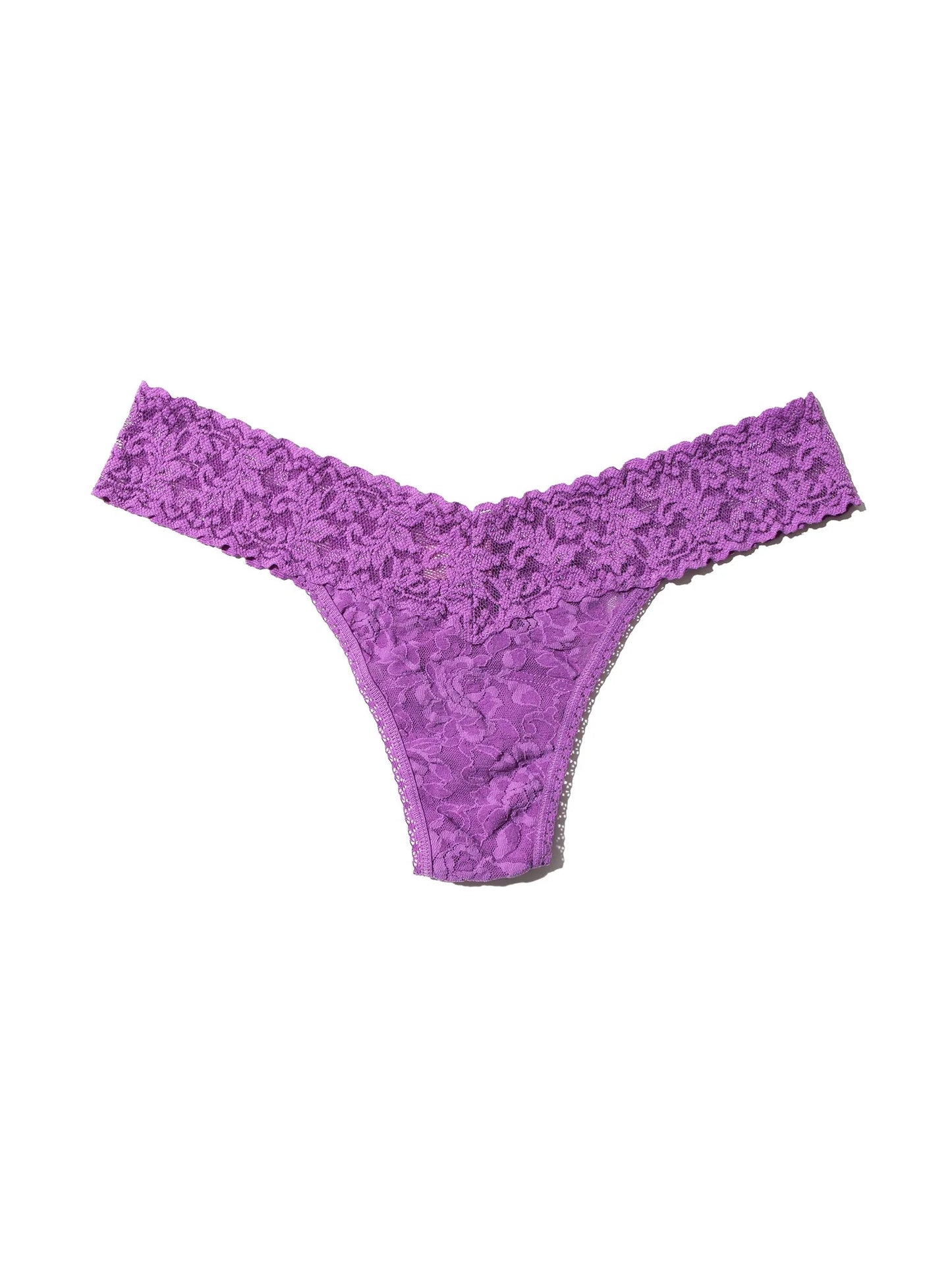 Low Rise Signature Lace Thong In Violet Haze - Hanky Panky