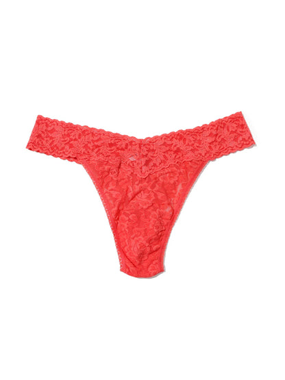 Original Rise Signature Lace Thong In Hibiscus Bloom - Hanky Panky